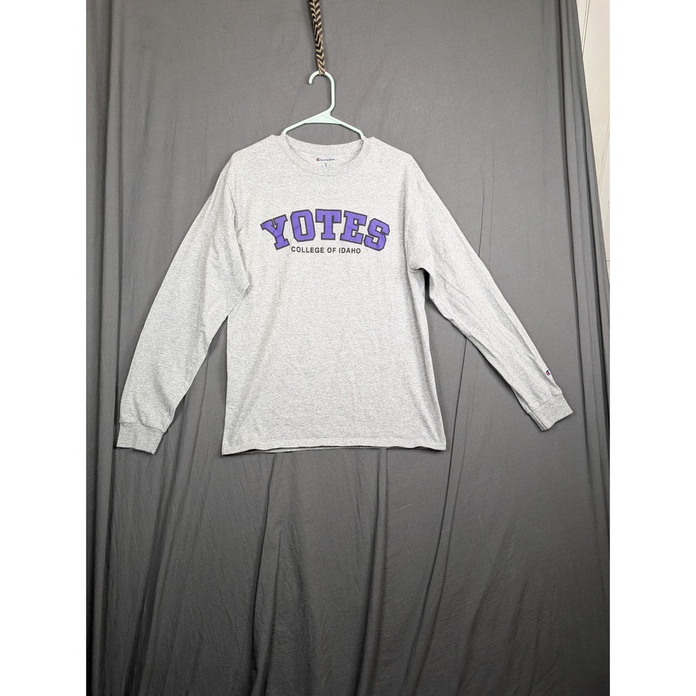 Champion‎ YOTES Basic Long Sleeve T Shirt Color Gray Size Medium